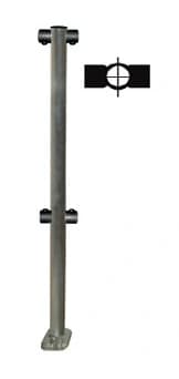 OGT.098.00 Столбик средний, 4 отверстия (180 градусов) (основание хром)