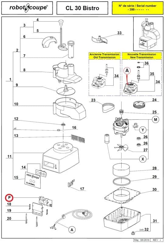 Плата электронная 103691S для овощерезки т.м. ROBOT COUPE серии CL