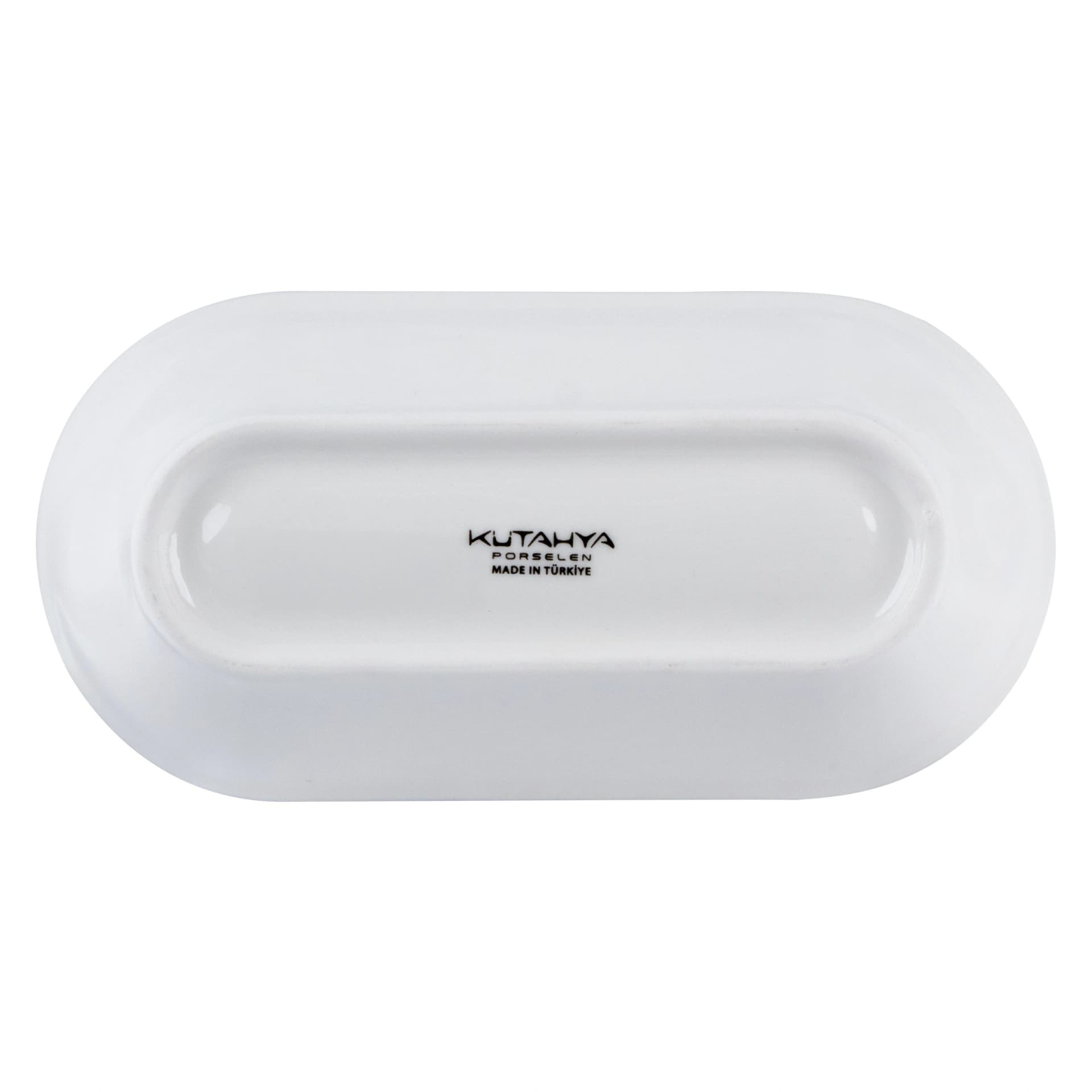 KUTAHYA Blue Stone BNOFD18OKS890003 Салатник овальный (250мл, 18х9см, h4см) фарфор
