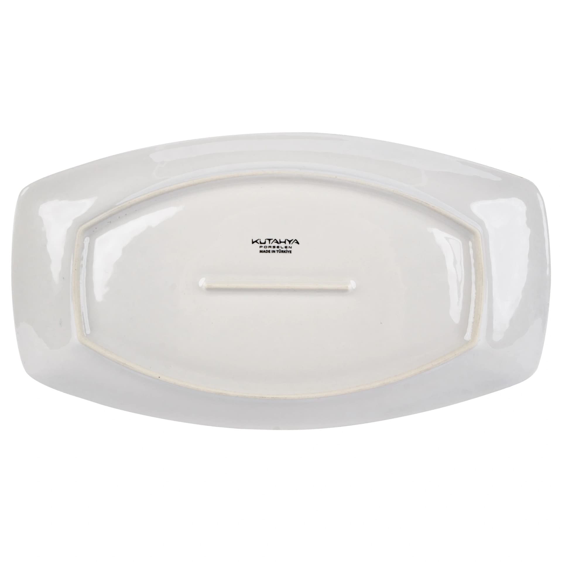 KUTAHYA Blue Blanc BNBOH36KY891310 Блюдо плоское овальное (D1, 36х21см, h3,6см) фарфор
