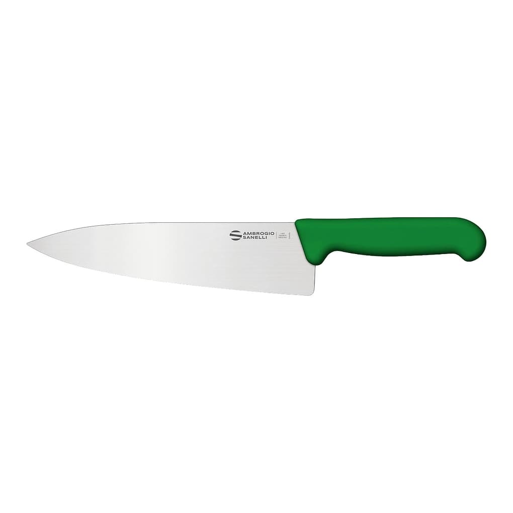 Нож Sanelli Ambrogio серии Supra Colore, SC49024G, кухонный 240 мм, зеленый