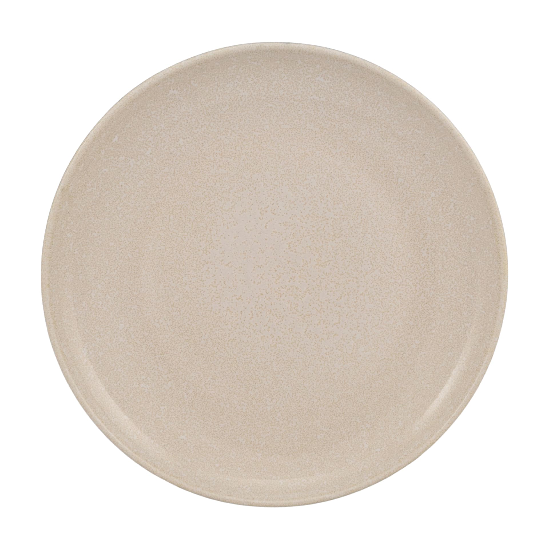 KUTAHYA Crouton CRT20DU855A11 Тарелка плоская (d20см, h2,55см) CREAM/BLACK фарфор