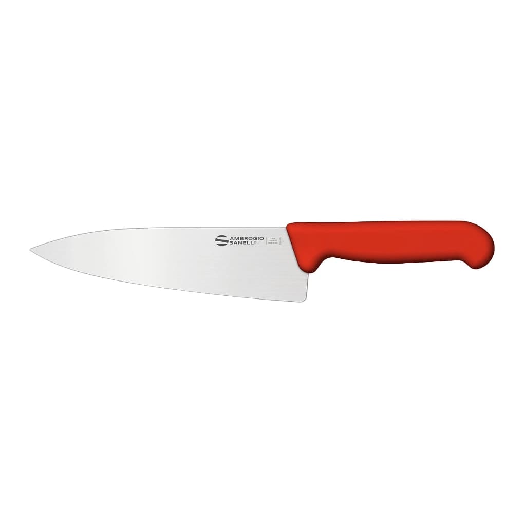 Нож Sanelli Ambrogio серии Supra Colore, SC49016R, кухонный 160 х 44 мм, красный