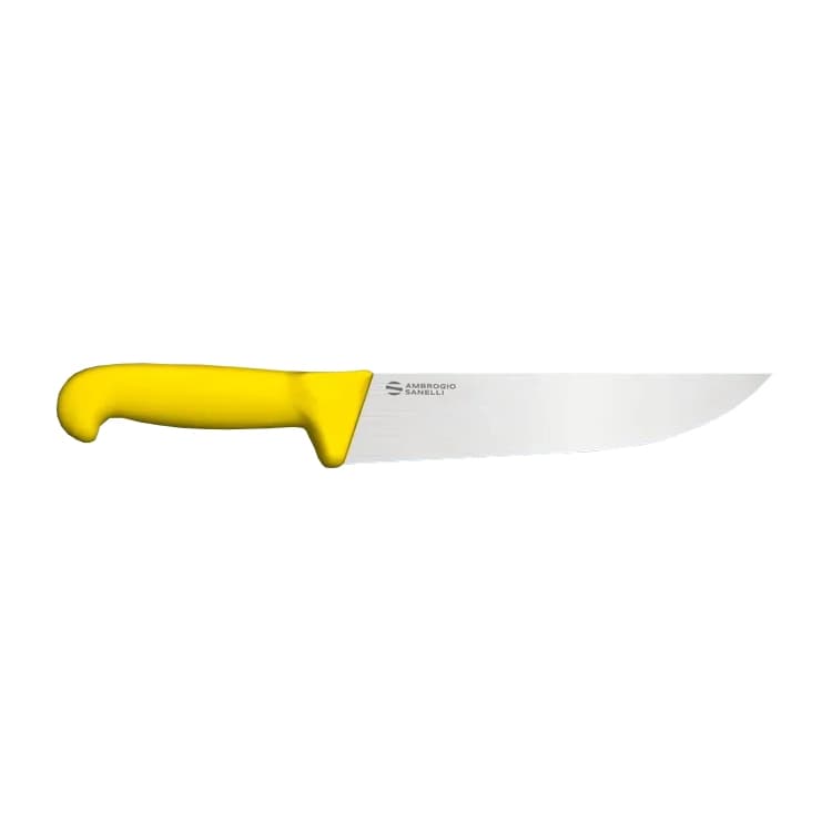Нож Sanelli Ambrogio серии Supra Colore, SM09020Y, для мяса 200 х 40 мм, желтый