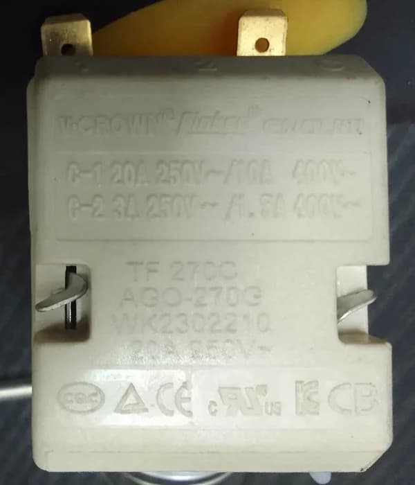 Термостат капиллярный 50-270С, 20А, с ручкой 004.44