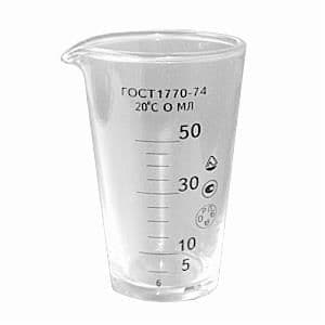 Мензурка 50 мл ГОСТ-1770-74 Labtex 02040209