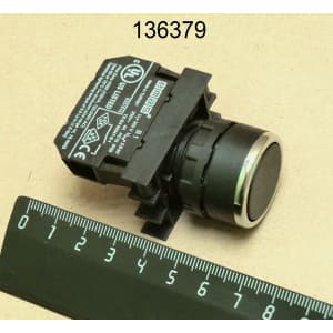 Кнопка без фиксации черная НО RoboLabs 25156