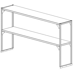 Полка настольная Assum ПНС-П2-2-10/3 (1000х300х800)