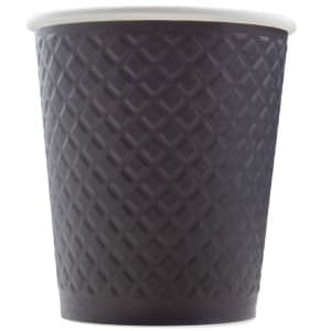 Стакан бумажный для горячих напитков двухслойный с конгревом Waffle Black 250мл