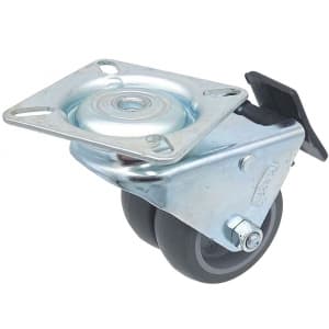 Колесо двойное поворотное с тормозом D=50mm Площадка RoboLabs 24845