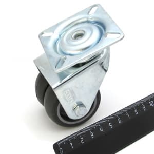Колесо двойное  поворотное  D=50mm площадка RoboLabs 24846