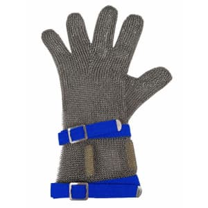 Перчатка кольчужная размер L нейлоновая лента w 2см цвет синий Enigma Cookware Chainmail glove L