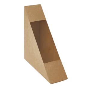 Коробка для сэндвича 125x125x40мм картон крафт