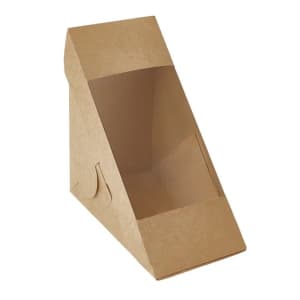Коробка для сэндвича 127x127x70мм картон крафт