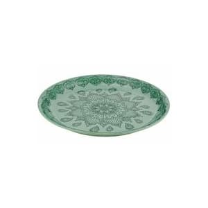 Блюдо для выкладки Mehndi D 35см h 3см с узорами пластик зеленый DALEBROOK TG16316MEH