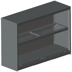 Полка настенная для тарелок и стаканов Assum ПНОТ-П-6/4 (600х400х600) (1 ур.тарелки (21), перф.дно, поддон)