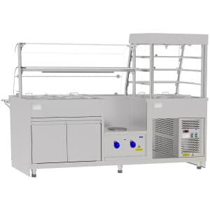 Мини-линия раздачи Abat ПВХМ-70Х (витрина слева) нерж.сталь
