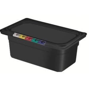 Гастроемкость GN1/4х100 полипропилен черный Restola 422101613