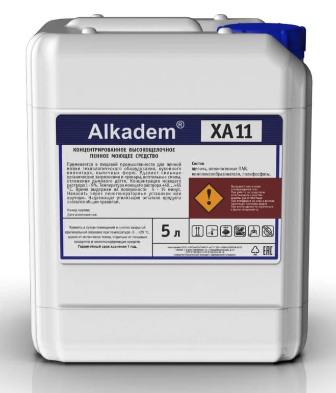ALKADEM XА11 Средство специальное жидкое моющее тм CLEANEQ, для очистки пригаров, канистра 5 л