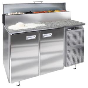 Стол для пиццы Финист СХСпцг-700-2 (1400х700х1060) (8GN1/6 с крышкой) гранит серый
