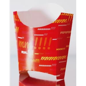 Коробка для картофеля фри 132x40x150мм Emoji бумага